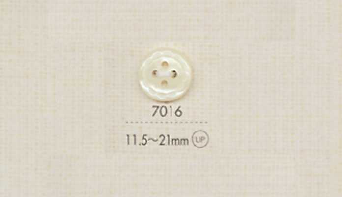 7016 DAIYA BUTTONS Cúc Polyester 4 Lỗ (Hoa Văn Sóng)