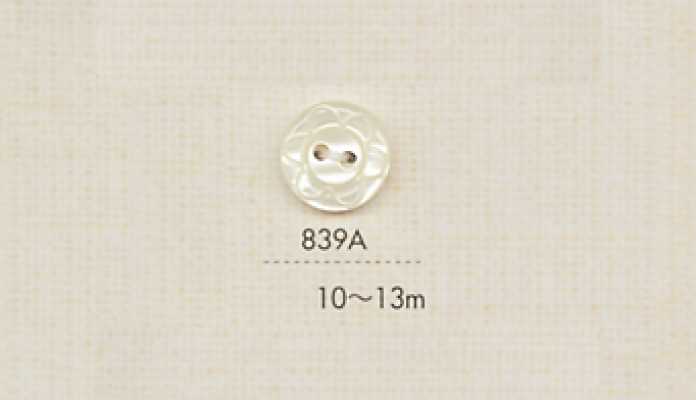 839A DAIYA BUTTONS Nút Polyester Giả Xà Cừ 2 Lỗ (Hoa Văn Hoa)