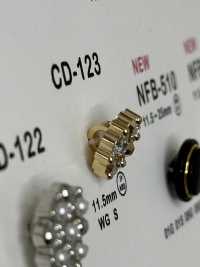 CD123 Cúc Rhinestone Bijou DAIYA BUTTON Ảnh phụ