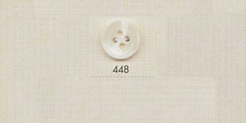 448 DAIYA BUTTONS Cúc Polyester Giả Sừng Trâu 4 Lỗ (Trắng)