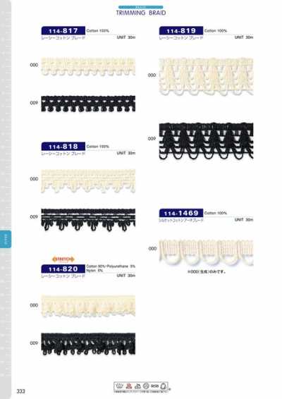 114-818 Dây Tết Cotton Kiểu Ren Khoảng 17mm
