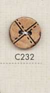 C232 Chất Liệu Tự Nhiên 2 Lỗ Cúc Gỗ Tự Nhiên