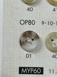 OP80 Cúc Polyester 4 Lỗ Hình Con Trâu đầy Màu Sắc DAIYA BUTTON Ảnh phụ