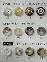 OP80 Cúc Polyester 4 Lỗ Hình Con Trâu đầy Màu Sắc DAIYA BUTTON Ảnh phụ