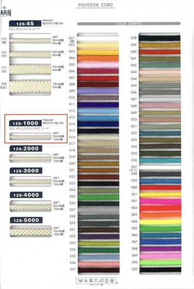 126-1000 D.C.I Dây Edo-uchi Polyester (Dây Tròn) Khoảng 2mm