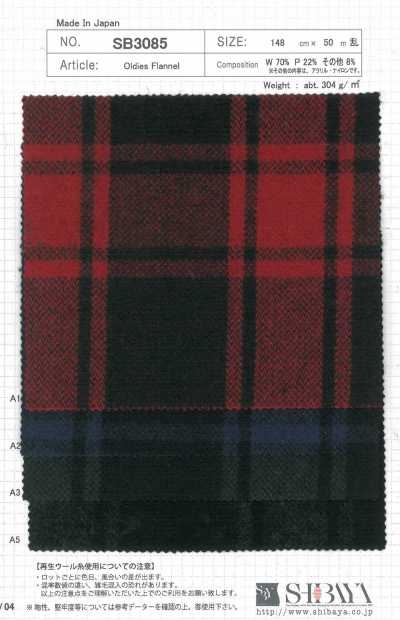SB3085 Vải Flannel Oldies
