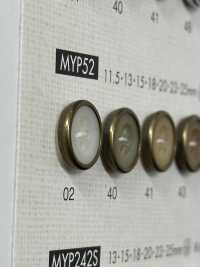 MYP52S Cúc Polyester 4 Lỗ Màu Bạc Trang Nhã DAIYA BUTTON Ảnh phụ