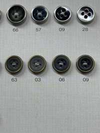 MYP52S Cúc Polyester 4 Lỗ Màu Bạc Trang Nhã DAIYA BUTTON Ảnh phụ