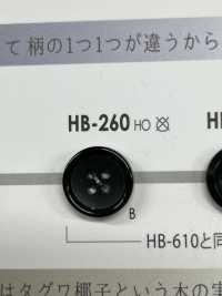 HB-260 Chất Liệu Tự Nhiên Cúc 4 Lỗ Hình Trâu Nhỏ IRIS Ảnh phụ