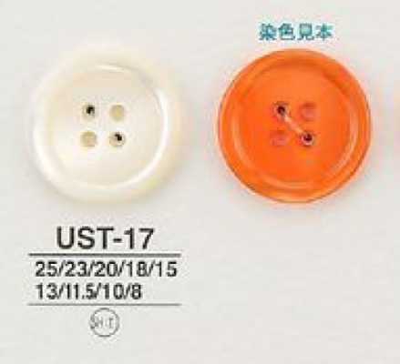 UST-17 Cúc 4 Lỗ Bằng Vỏ Trai Takase Tự Nhiên, Có Thể Nhuộm Màu