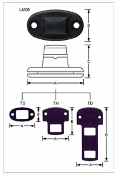 LM06TH Mặt Thắt Lưng Xoay Có Nắp, Lưỡi Nhỏ YKK LM06TH
