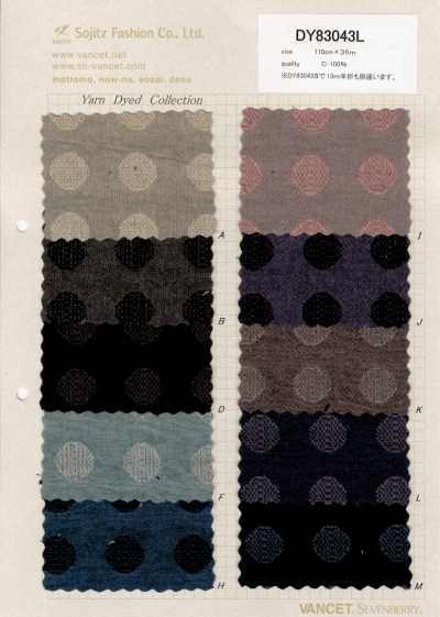 DY83043L Tiêu Chuẩn Nhuộm Sợi (Dobby Big Dot)