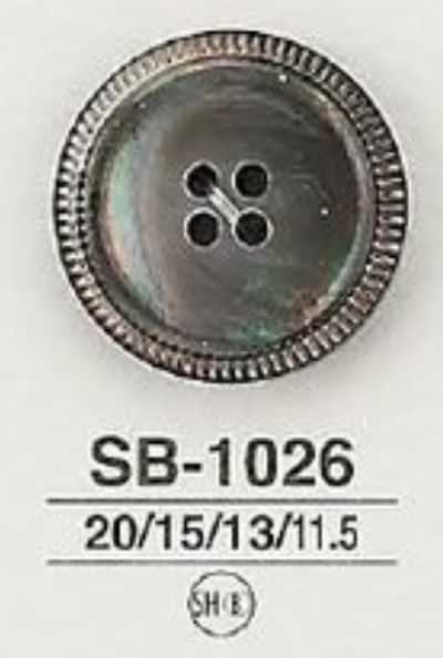 SB-1026 Cúc Ngọc Trai đen, 4 Lỗ Mặt Trước, Bóng