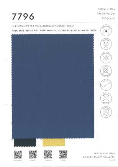 7796 Sheltering Dry Vải Tricot Co Giãn Dùng Cho Mùa Hè