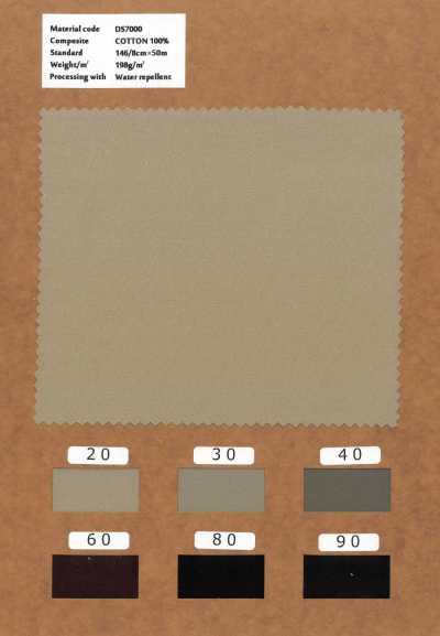 DS7000 Vải Cotton Nhuộm Sợi Gabardine Xử Lý Chống Thấm Nước