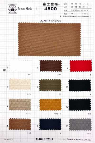 4500 Fujikinbai Canvas Cotton Số 4, Xử Lý Hồ Nhẹ