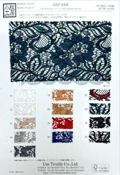 KKF8468 Ren Dây Nylon-rayon Scallop Một Mép