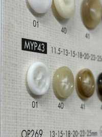 MYP43 Cúc 4 Lỗ Viền Nhựa Resin Polyester Ảnh phụ