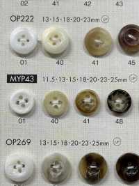 MYP43 Cúc 4 Lỗ Viền Nhựa Resin Polyester Ảnh phụ