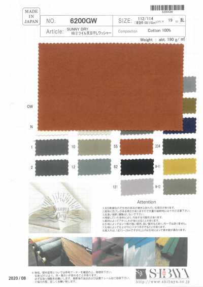 6200GW SUNNY DRY Twill 60/2 Xử Lý Wash Phơi Nắng