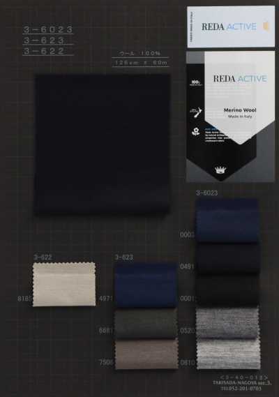 3-6023 REDA ACTIVE Vải Thun Tuyết Mưa Len Trơn