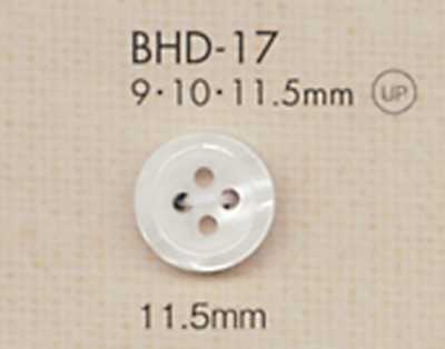 BHD17 DAIYA BUTTONS Chống Va đập, Có Viền, 4 Lỗ, Cúc Polyester Hiệu ứng Vỏ Sò RIVER