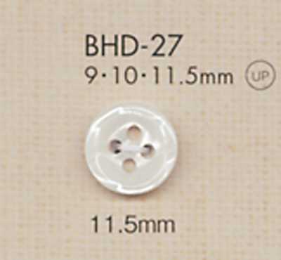 BHD27 NÚT DAIYA BUTTONS Chống Va đập, 4 Lỗ, Nút Polyester RIVER Vân Vỏ Sò