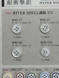BHD104 NÚT DAIYA Cúc Polyester Hai Lỗ Chống Va đập RIVER SHELL Phong Cách DAIYA BUTTON Ảnh phụ