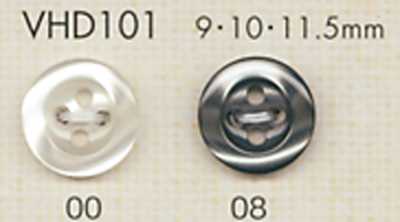 VHD101 DAIYA BUTTONS Dòng HYPER DURABLE Chịu Va đập, Có Viền, 4 Lỗ, Cúc Polyester Giả Xà Cừ