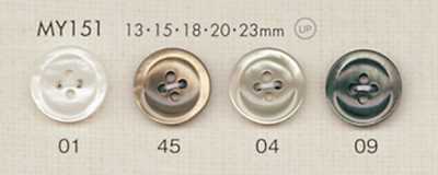 MY151 DAIYA BUTTONS Cúc Polyester Giả Xà Cừ Có Viền 4 Lỗ