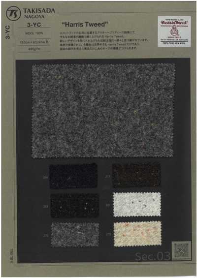 3-YC HARRIS Vải Tweed Harris Melange Twill