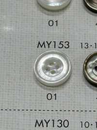 MY153 NÚT DAIYA Cúc Polyester 4 Vỏ Trai/sò/xà Cừ Viền DAIYA BUTTON Ảnh phụ