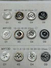 MY153 NÚT DAIYA Cúc Polyester 4 Vỏ Trai/sò/xà Cừ Viền DAIYA BUTTON Ảnh phụ