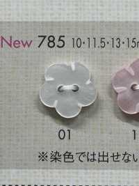 785 NÚT DAIYA Cúc Polyester Hai Lỗ Kiểu Hoa DAIYA BUTTON Ảnh phụ