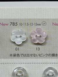 785 NÚT DAIYA Cúc Polyester Hai Lỗ Kiểu Hoa DAIYA BUTTON Ảnh phụ