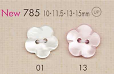 785 DAIYA BUTTONS Cúc Polyester 2 Lỗ Hình Hoa