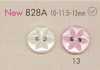 828A DAIYA BUTTONS Họa Tiết Hoa Cúc Hai Lỗ Cúc Polyester