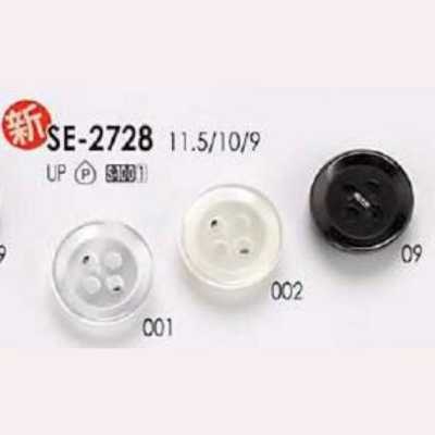SE2728 Cúc 4 Lỗ Mặt Trước Bằng Nhựa Polyester