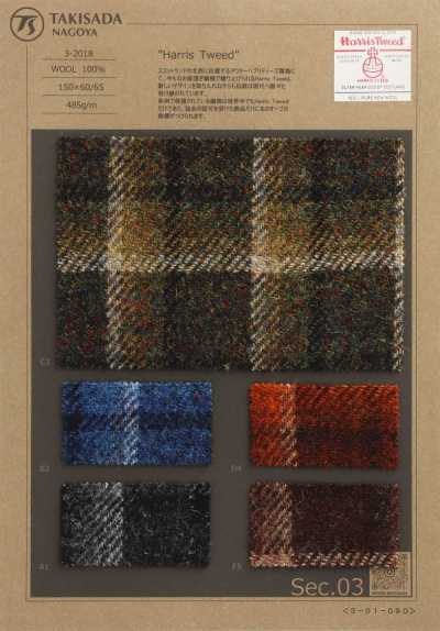 3-2018 HARRIS Vải Tweed Kẻ Caro Lớn