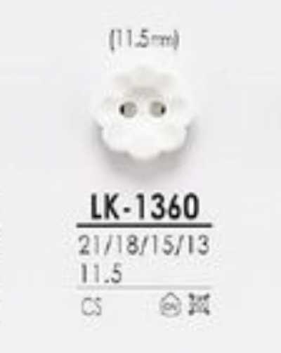 LK-1360 Cúc Bán Bóng 2 Lỗ Xuyên Mặt Bằng Nhựa Resin Casein