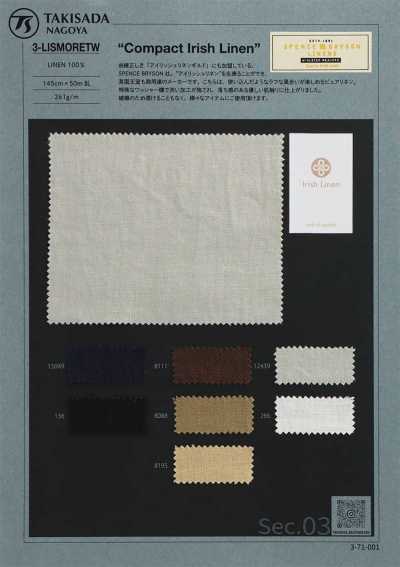 3-LISMORETW SPENCE BRYSON IRISH LINEN WASHED IRISH LINEN vải lanh Ireland đã giặt twill lanh