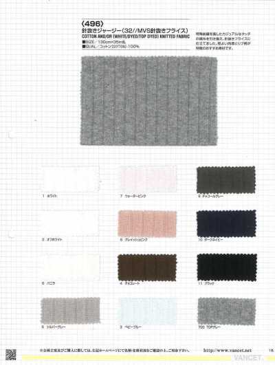 496 Vải Thun Jersey Kim Rút (32//MVS Dệt Kim Rib Tròn Kim Rút)