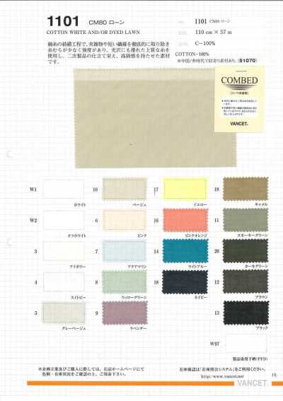 1101 CM80 Vải Cotton Lawn