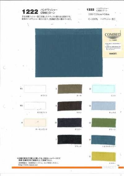 1222 Vải Lawn CM80 Xử Lý Giặt Tay