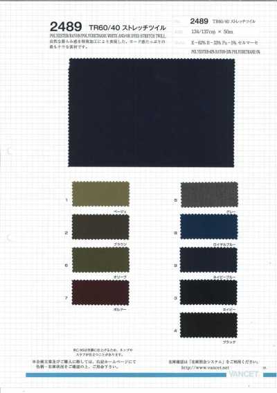 2489 Vải Twill Co Giãn TR 60/40