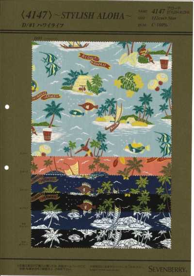 4147 Vải broadcloth 40S STYLISH ALOHA (cơ bản)