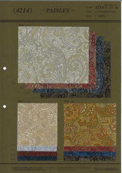 4214 SEVENBERRY® vải broadcloth 50S họa tiết paisley