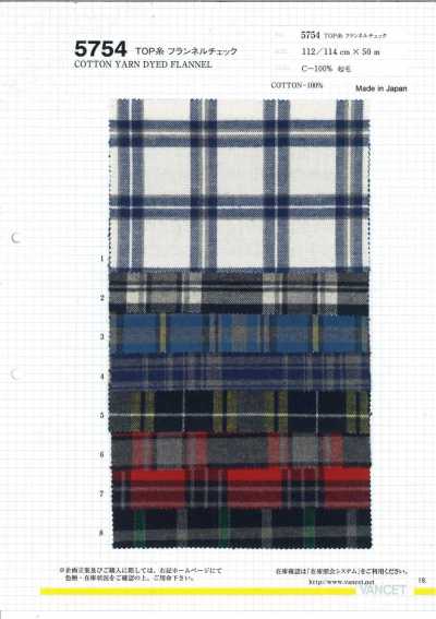 5754 Kẻ Caro Hàng đầu Chỉ Vải Dạ Flannel