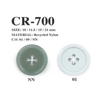 CR-700 Cúc 4 Lỗ Nylon Tái Chế Từ Lưới đánh Cá