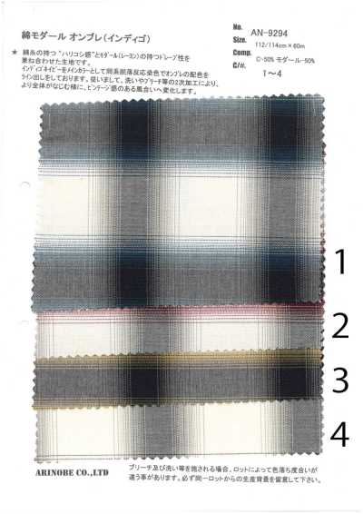 AN-9294 Cotton Modal Chàm Nhuộm Ombre